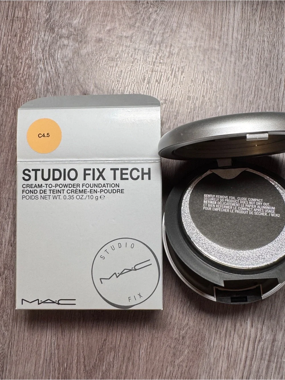 MAC Studio Fix Tech Cream-To-Powder Foundation C4.5 Natural Matte Finish 10g NIB